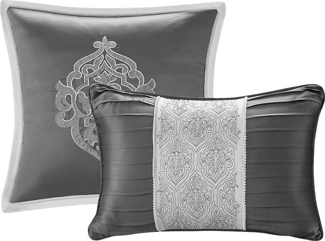 Magali Silver 8 Pc California King Comforter Set - Thumbnail - Image 9