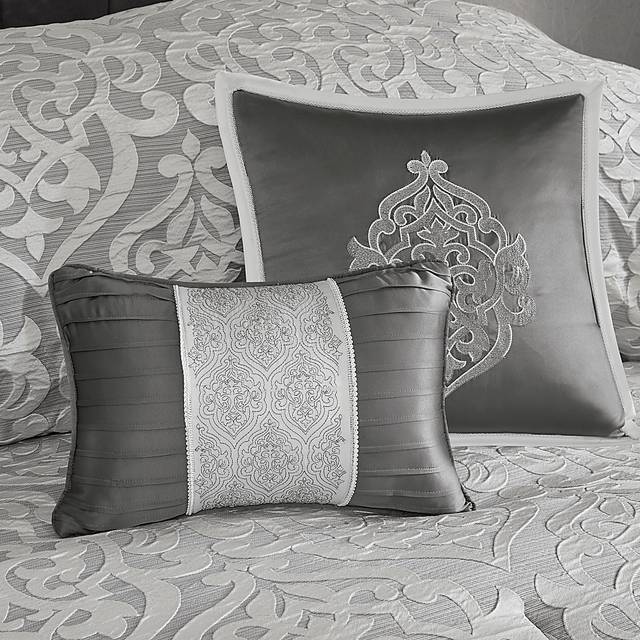 Magali Silver 8 Pc California King Comforter Set - Thumbnail - Image 10