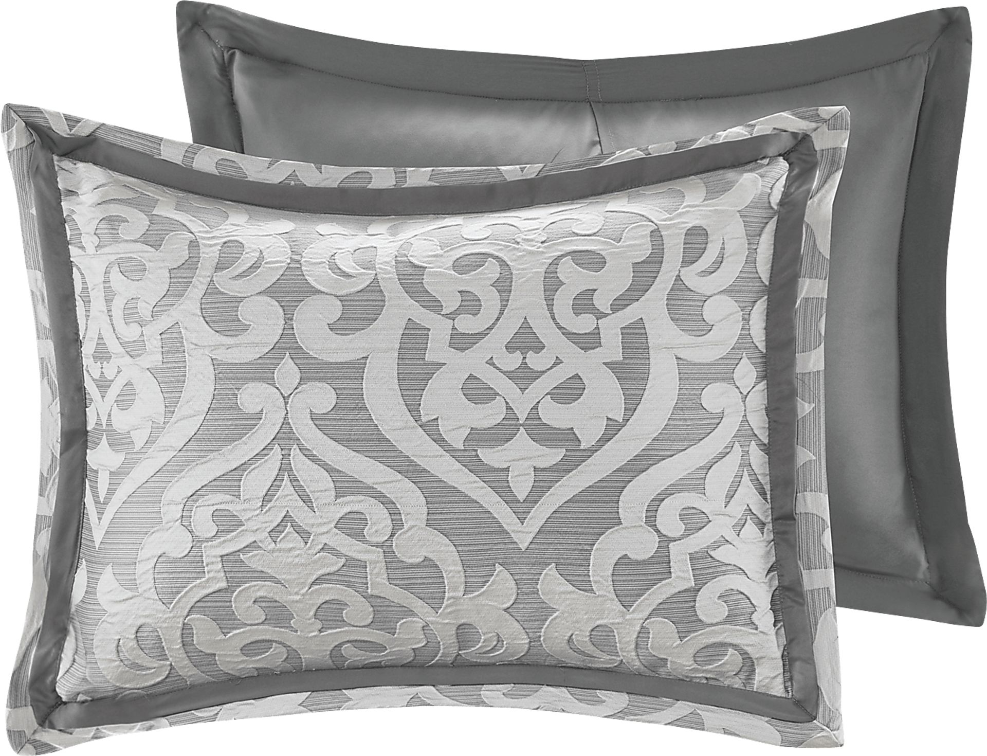 Magali Silver 8 Pc Queen Comforter Set - Image 3