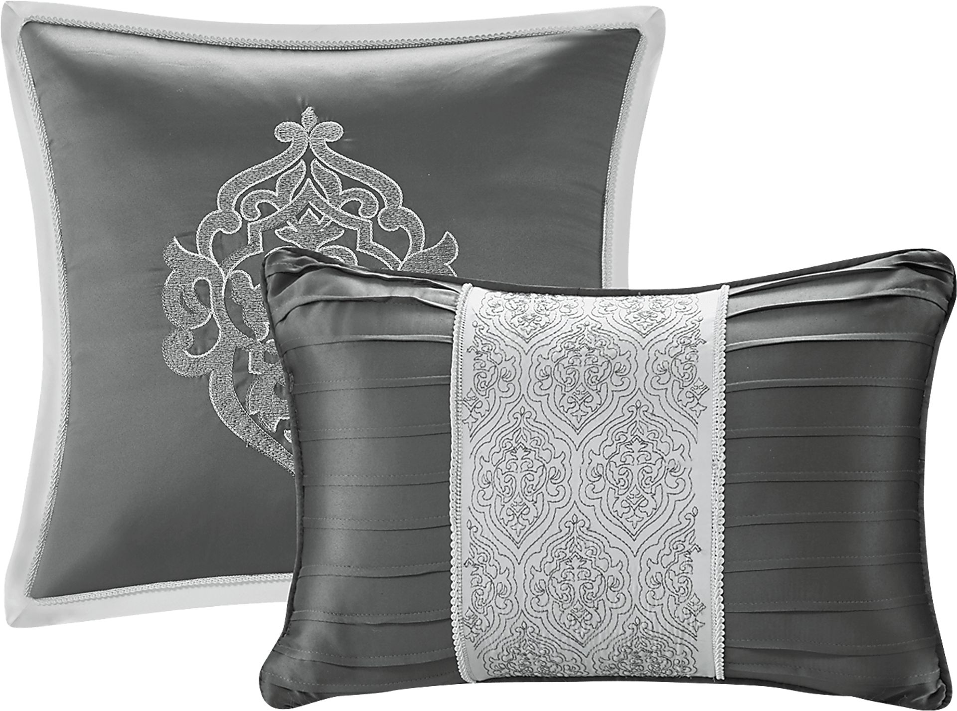 Magali Silver 8 Pc Queen Comforter Set - Image 9