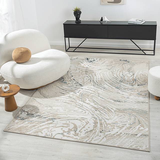 Maged Ivory/Blue 3'11 x 6' Rug - Thumbnail - Image 2