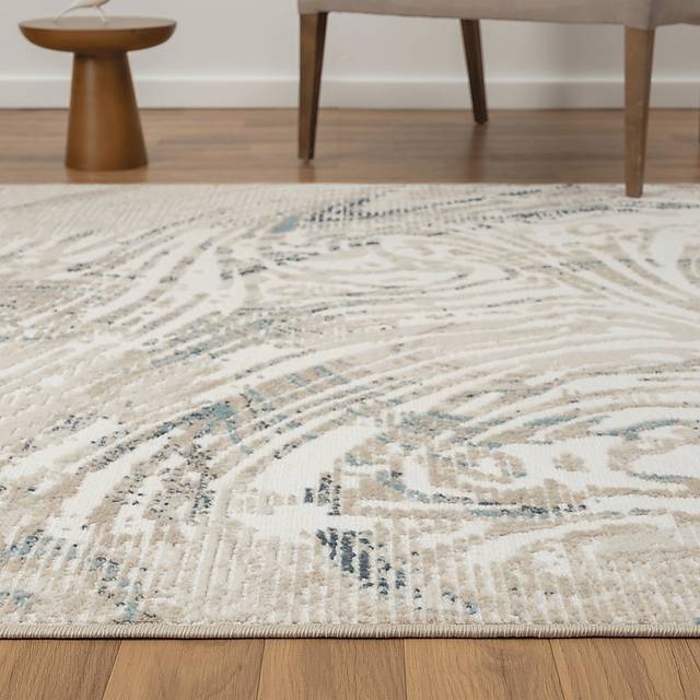Maged Ivory/Blue 3'11 x 6' Rug - Thumbnail - Image 4