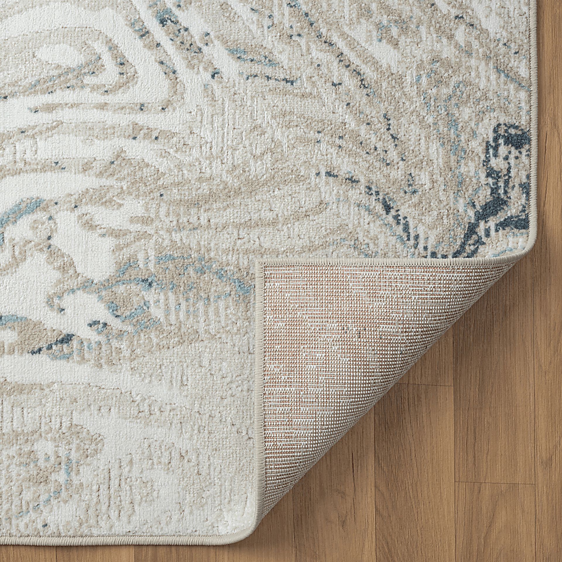 Maged Ivory/Blue 3'11 x 6' Rug - Image 7