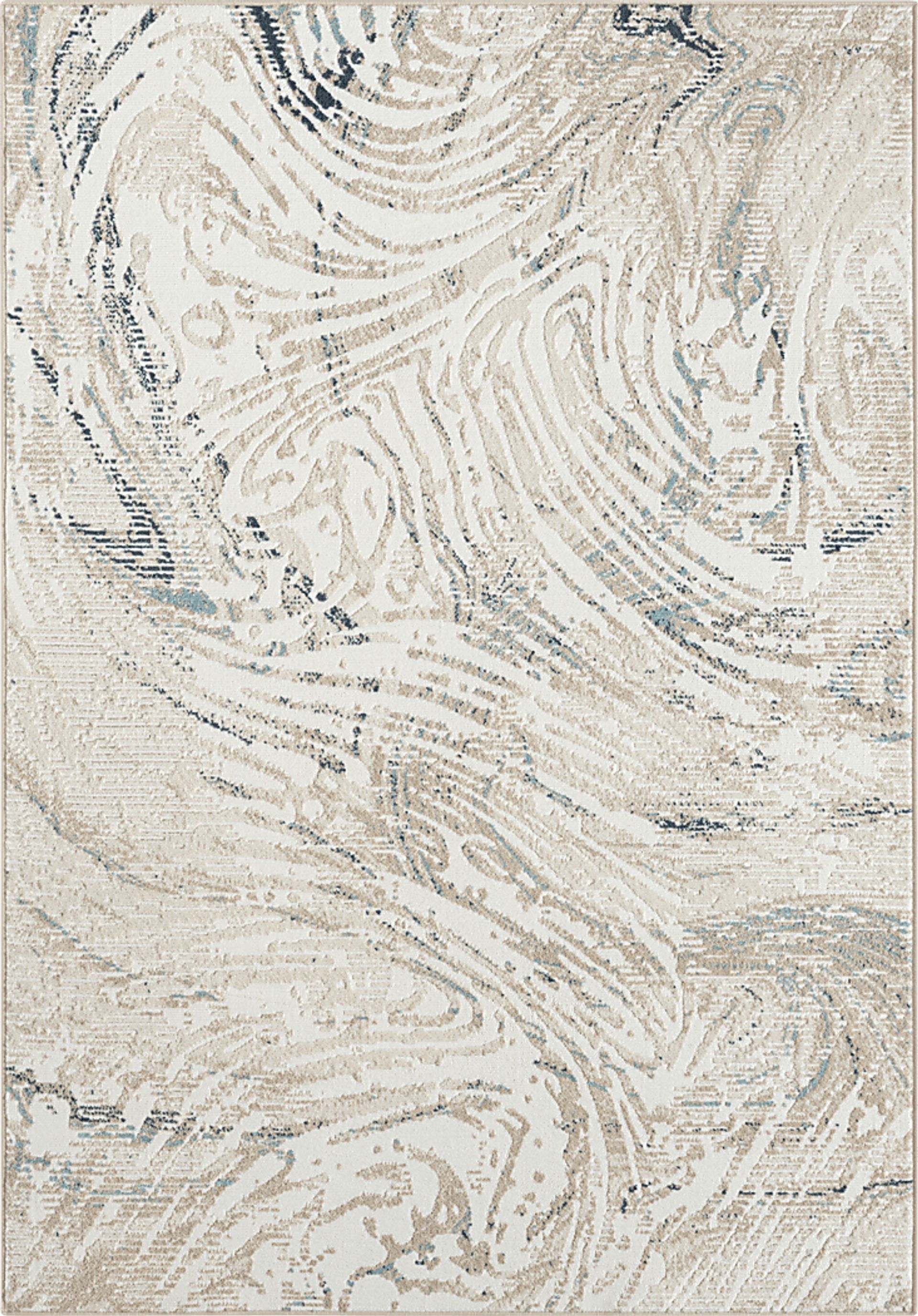 Maged Ivory/Blue 3'11 x 6' Rug - Image 1