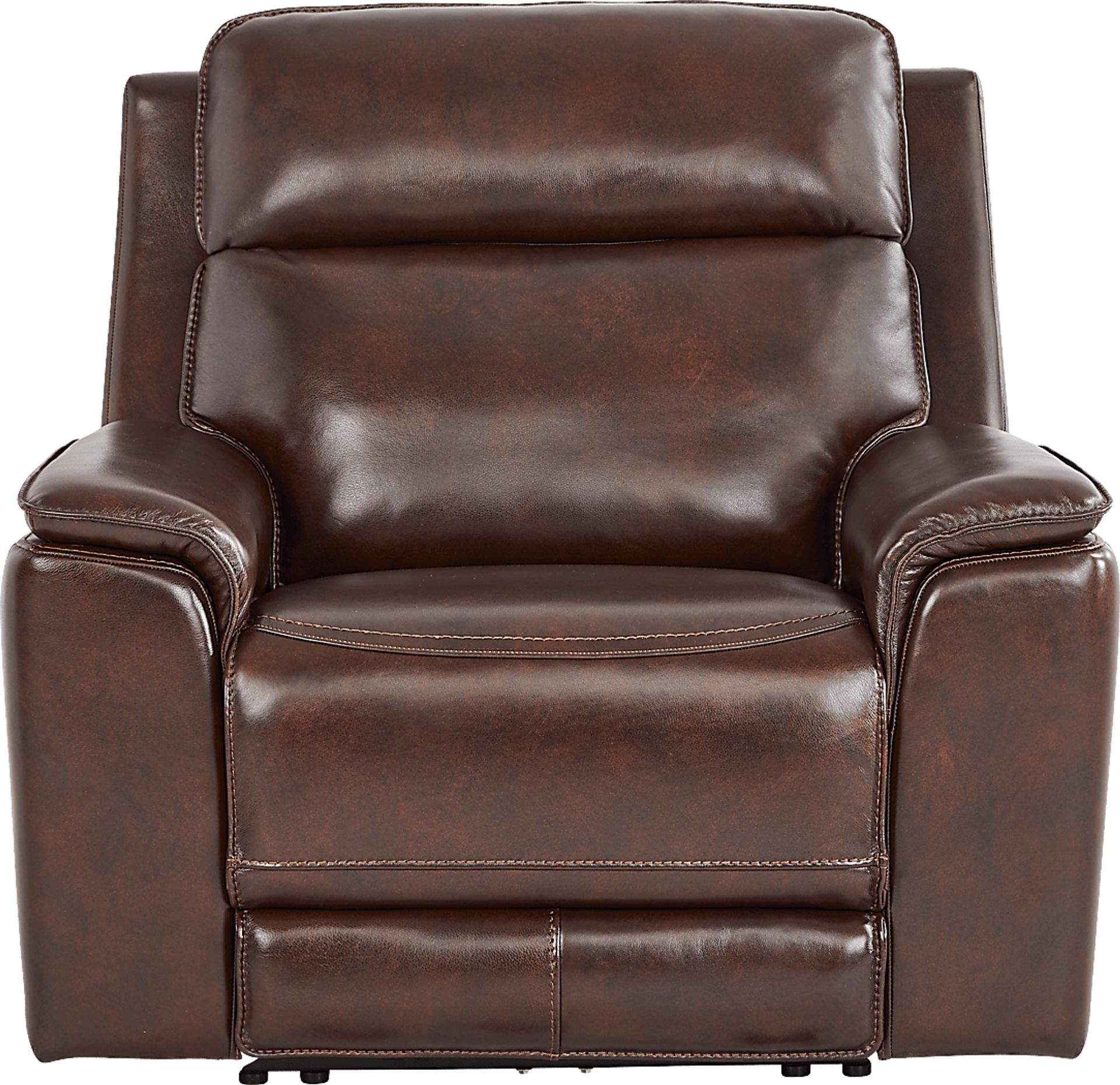 Magellan Chocolate Leather Dual Power Recliner - Image 2
