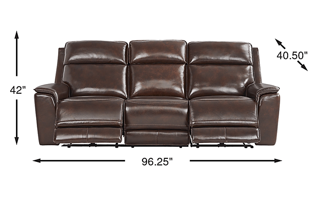 Magellan Leather Dual Power Reclining Sofa