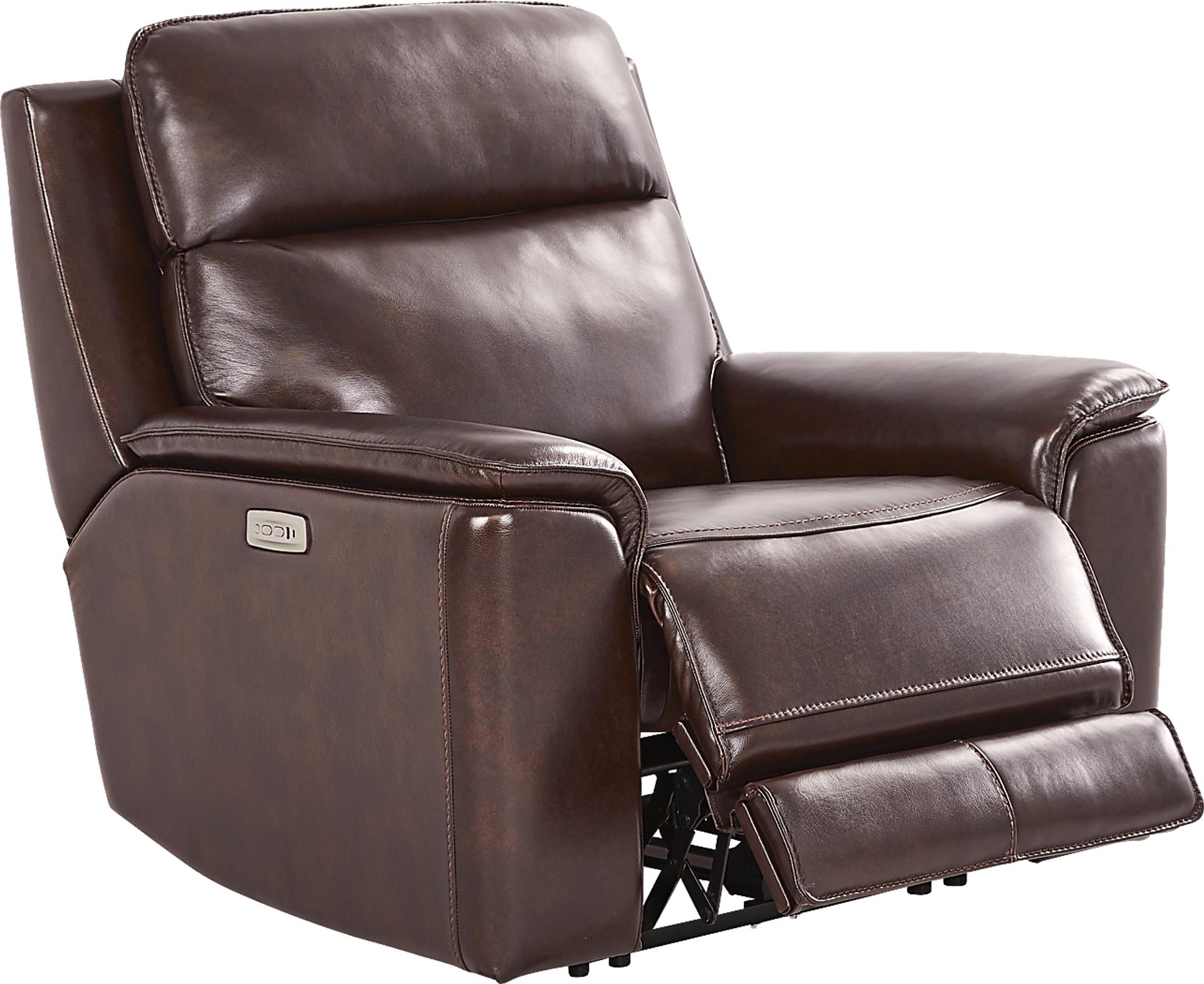 Magellan Merlot Leather Dual Power Recliner