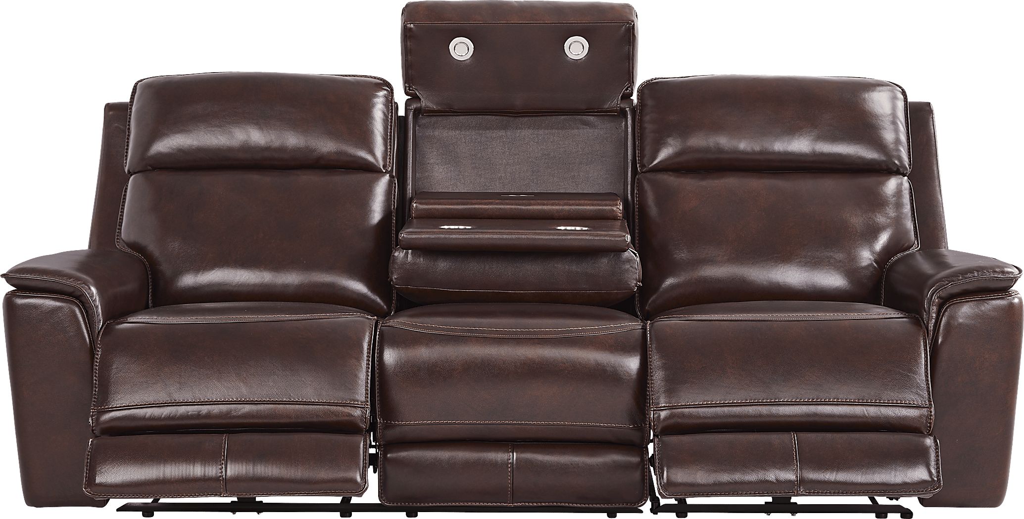 Magellan Leather Reclining Living Room Set - Thumbnail 4