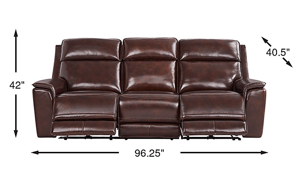 Magellan Leather Dual Power Reclining Sofa