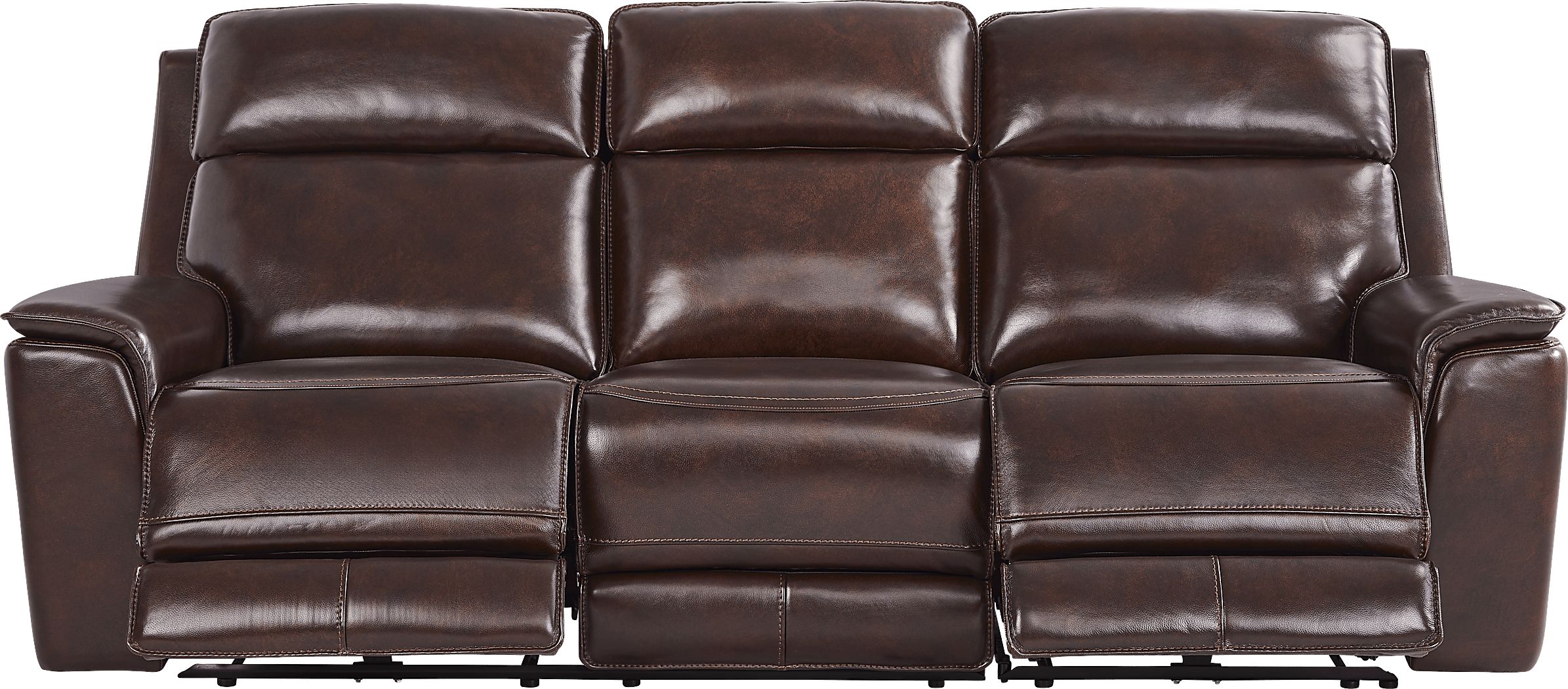 Magellan Leather Reclining Living Room Set - Thumbnail 2