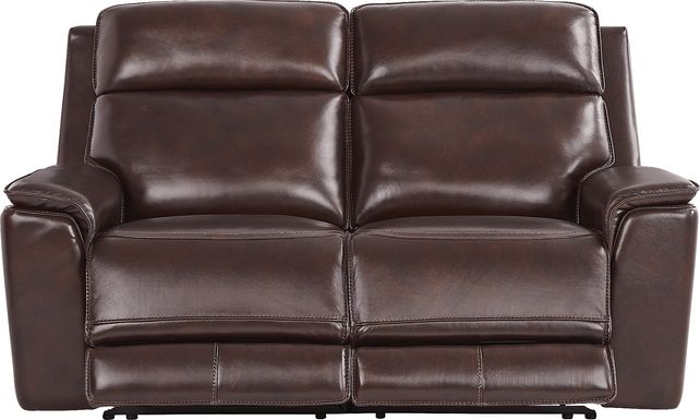 Magellan Merlot Leather Reclining Loveseat