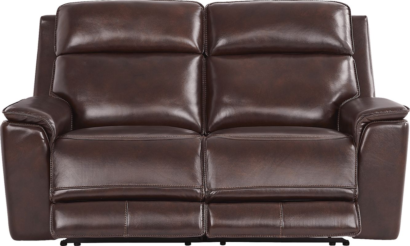 Magellan Merlot Leather Reclining Loveseat