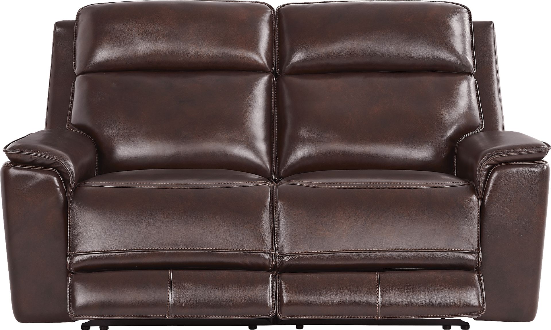 Magellan Merlot Leather Reclining Loveseat - Image 1