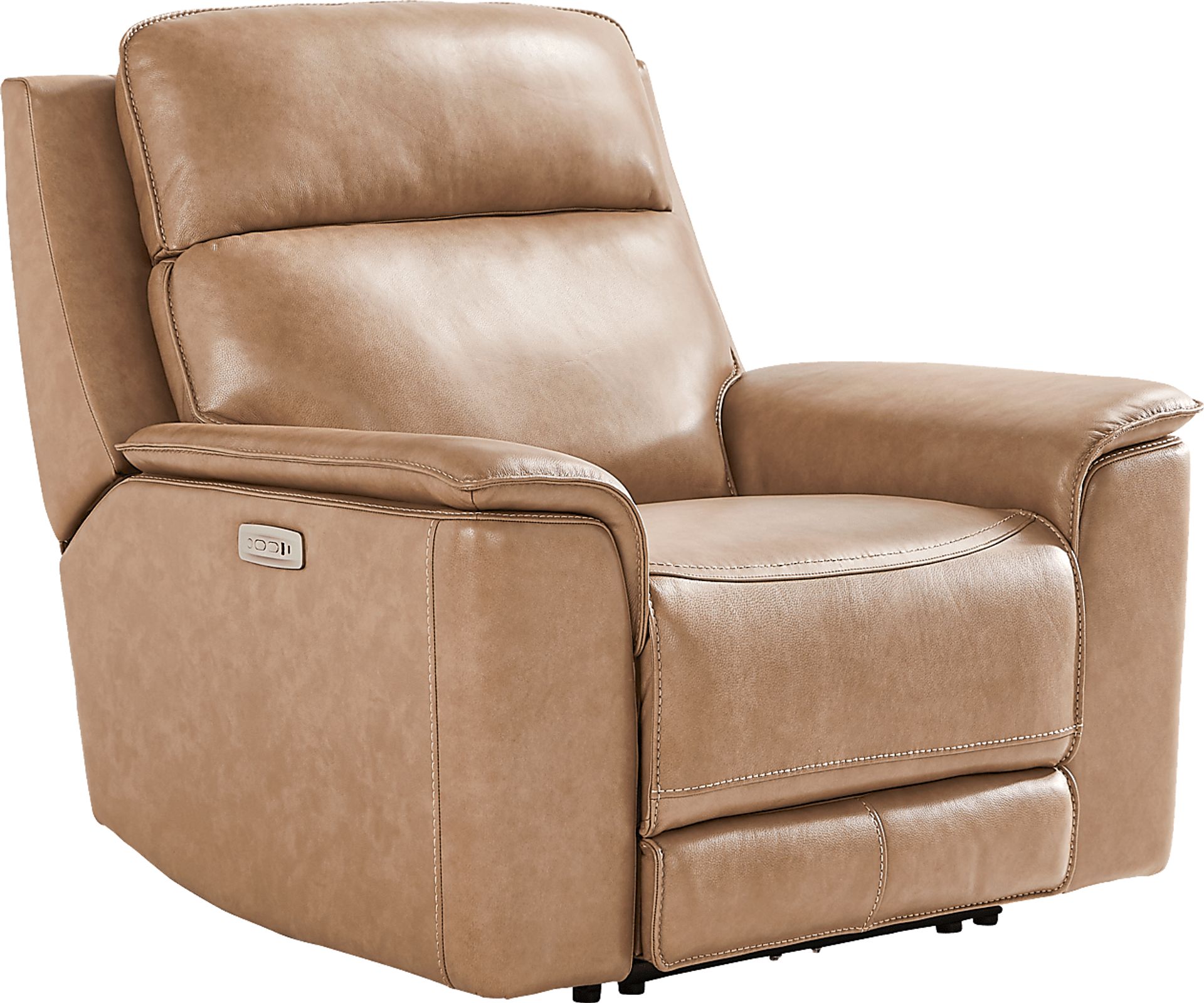 Magellan Sand Leather Dual Power Recliner - Image 3