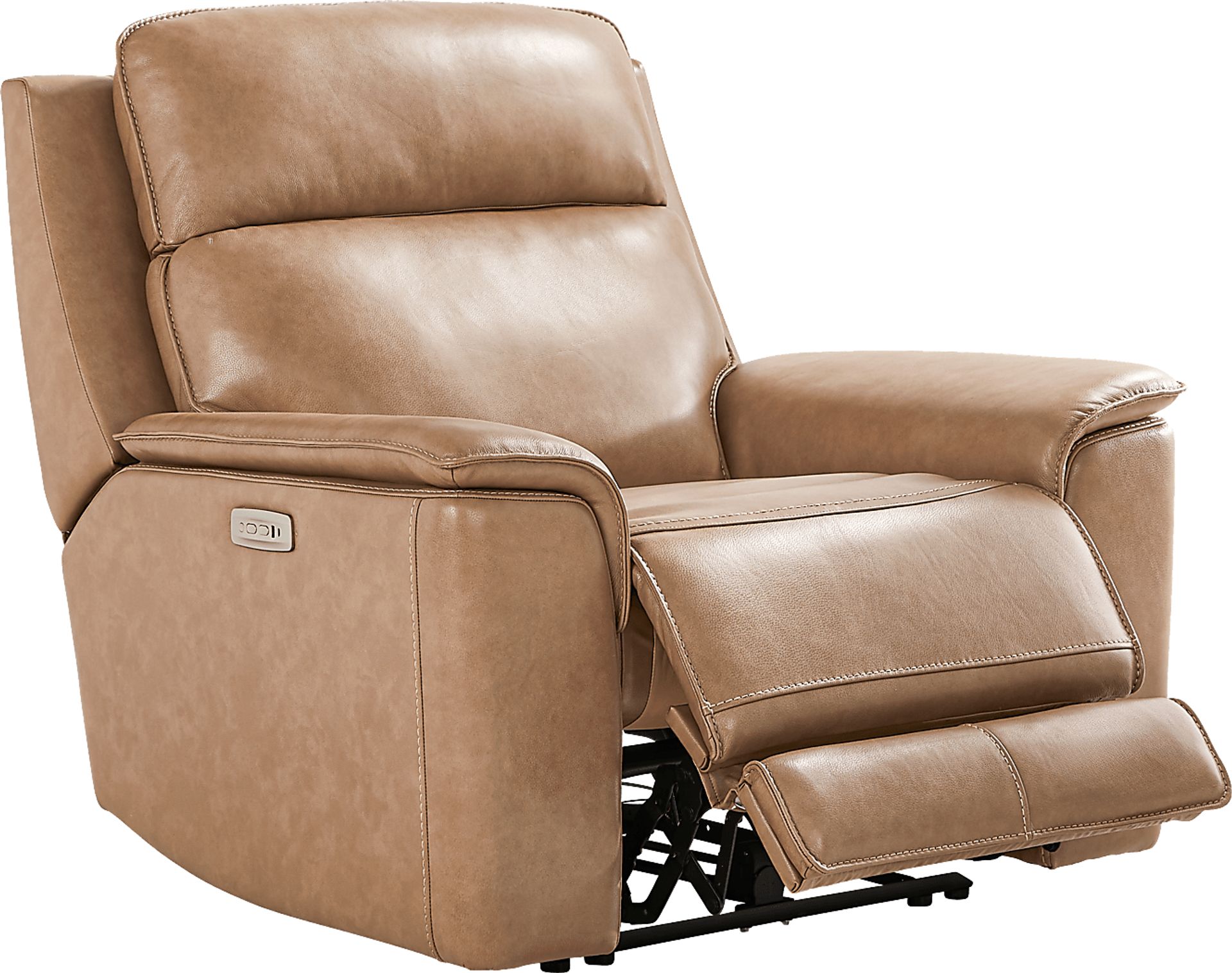 Magellan Sand Leather Dual Power Recliner - Image 1