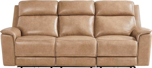 Magellan Sand 2 Pc Leather Dual Power Reclining Living Room - Thumbnail - Image 5