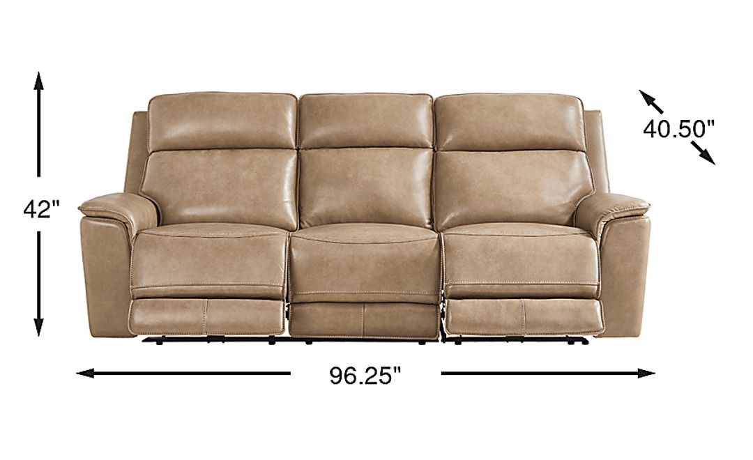 Magellan Leather Dual Power Reclining Sofa