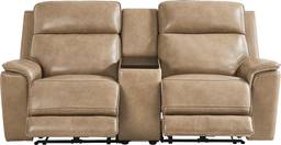 dual power reclining console loveseat