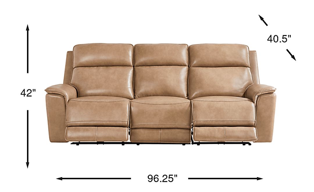 Magellan Leather Dual Power Reclining Sofa