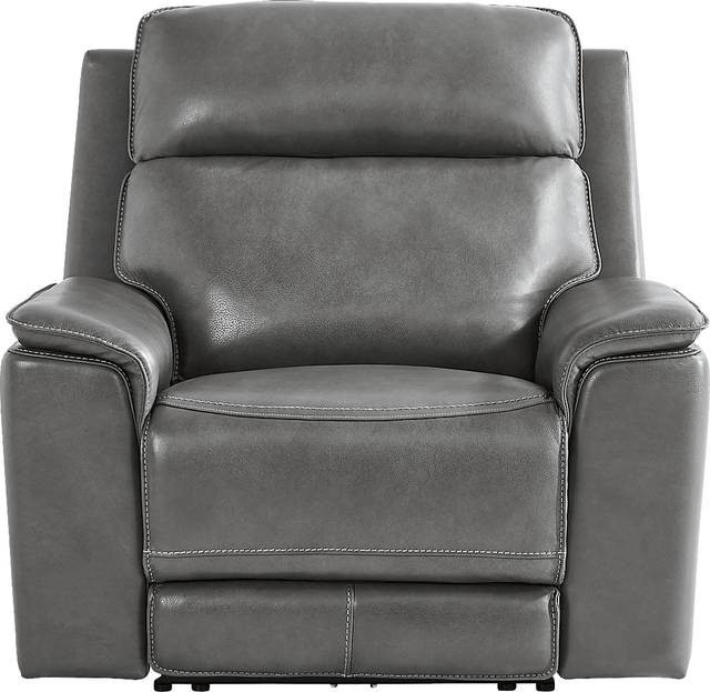 Magellan Smoke 8 Pc Leather Dual Power Reclining Living Room - Thumbnail - Image 7