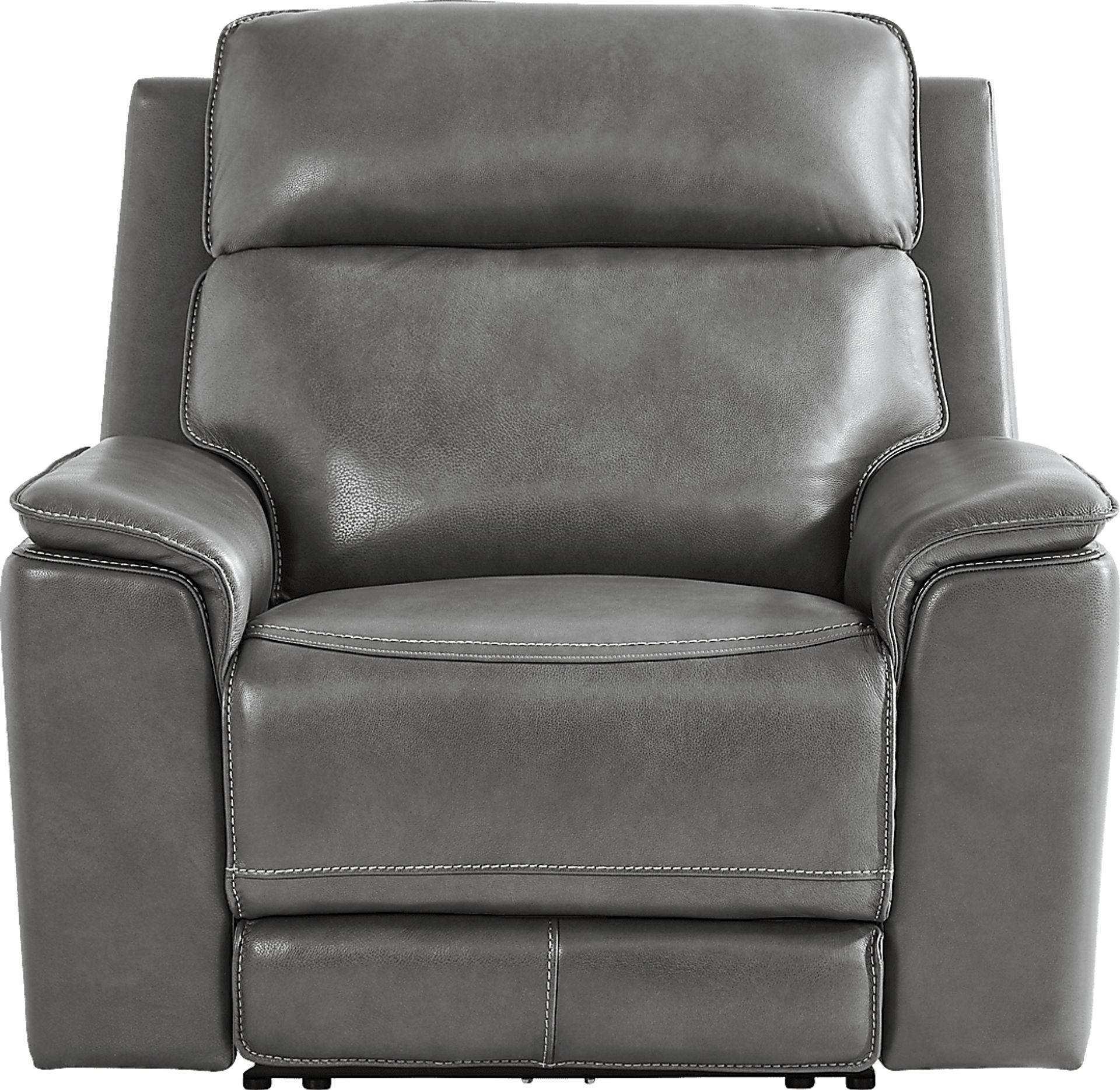 Magellan Smoke 8 Pc Leather Dual Power Reclining Living Room - Image 7
