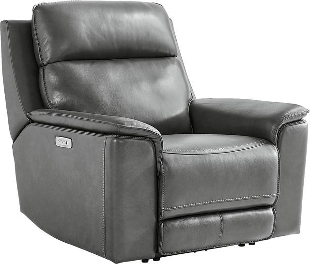 Magellan Smoke 8 Pc Leather Dual Power Reclining Living Room - Thumbnail - Image 8