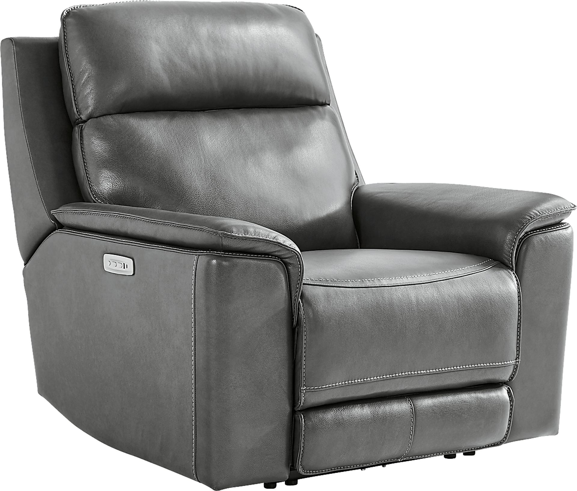 Magellan Smoke 8 Pc Leather Dual Power Reclining Living Room - Image 8