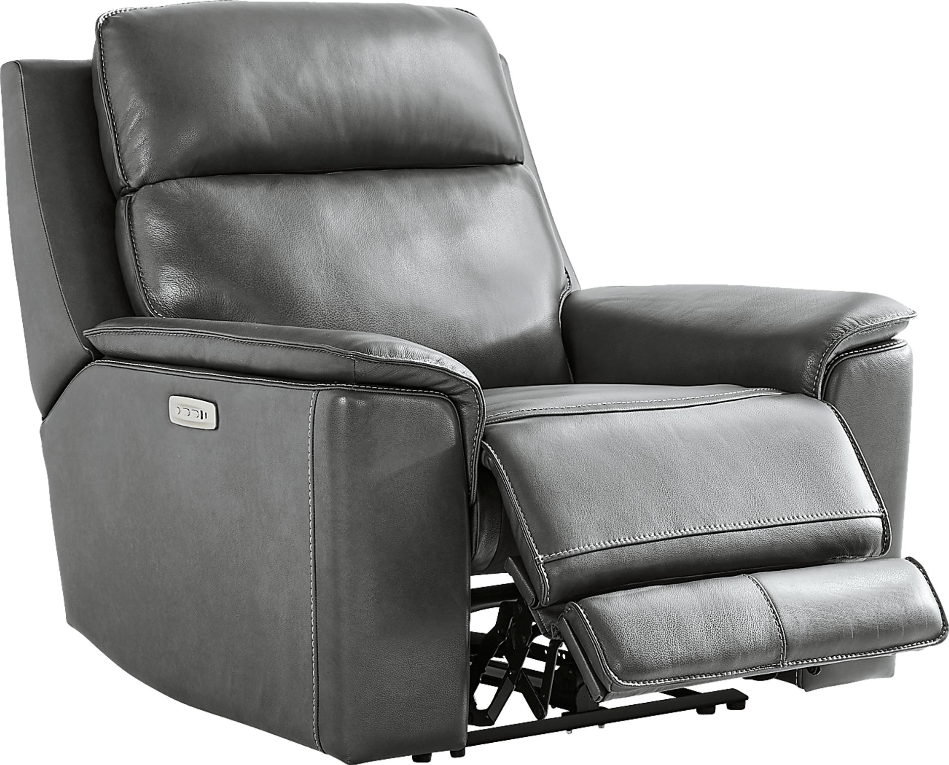 Magellan Smoke 8 Pc Leather Dual Power Reclining Living Room - Image 6