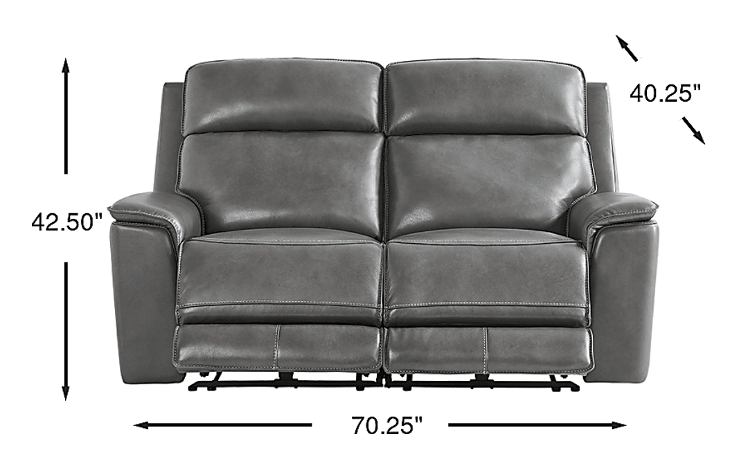 Magellan Leather Dual Power Reclining Loveseat