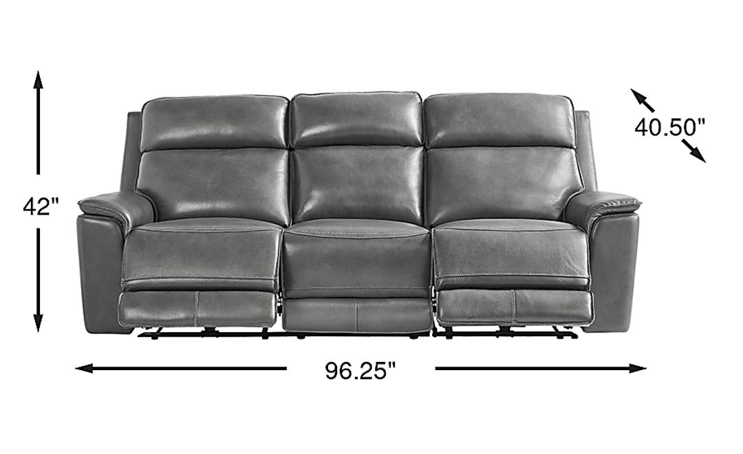 Magellan Leather Dual Power Reclining Sofa