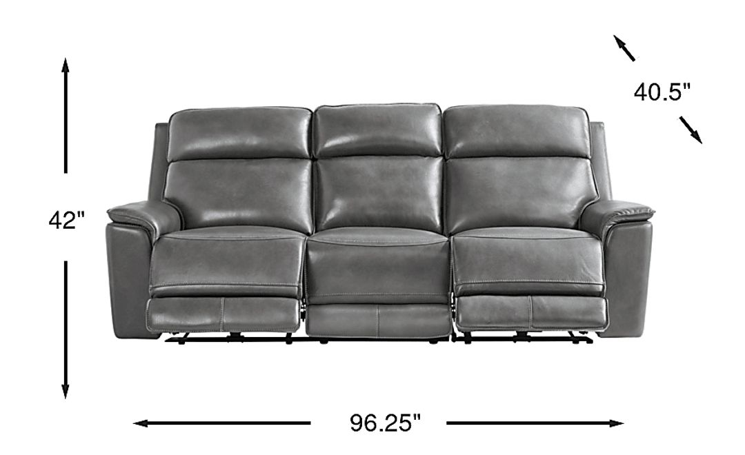 Magellan Leather Dual Power Reclining Sofa