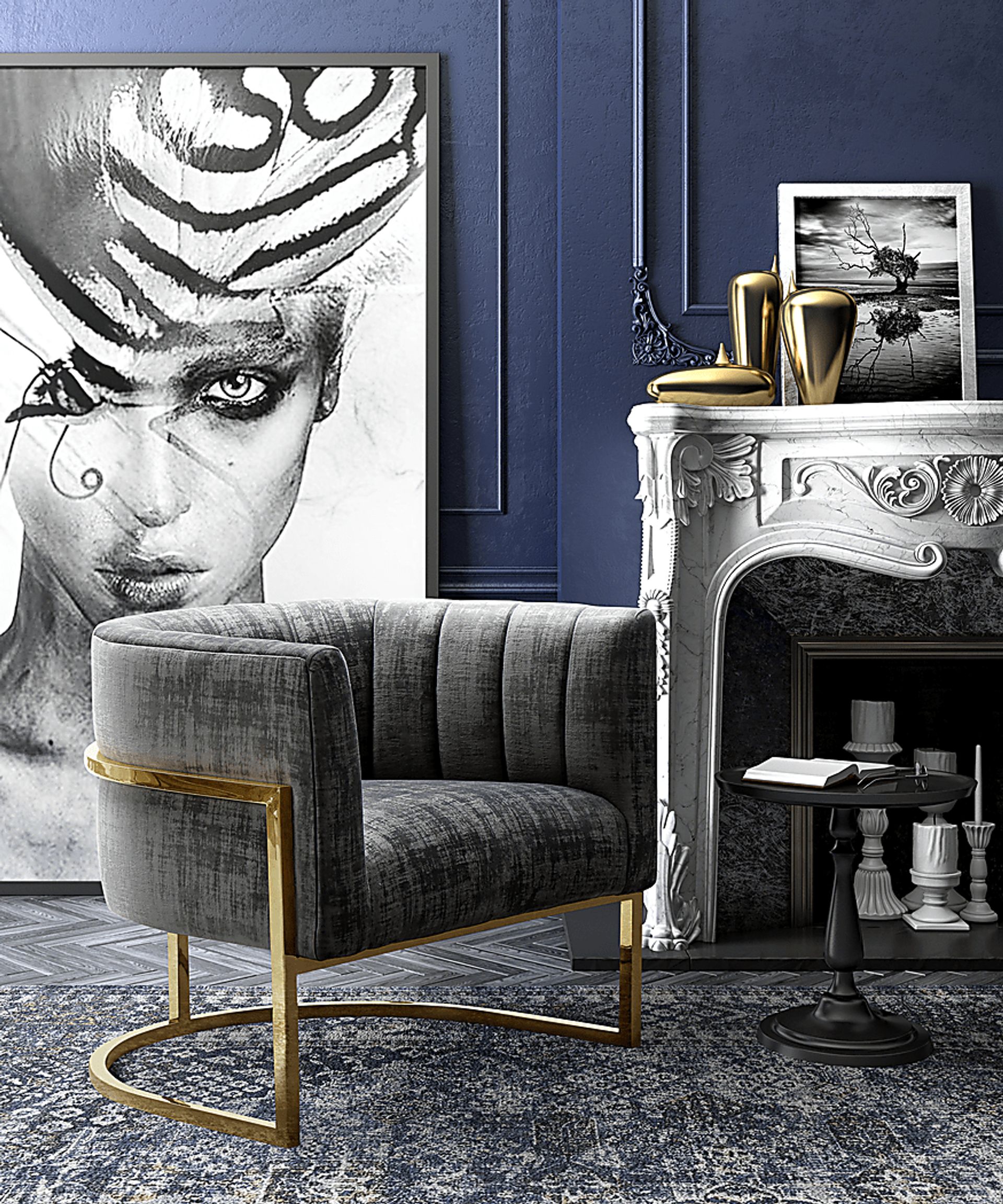 Maggie Lane I Gray Accent Chair - Image 6