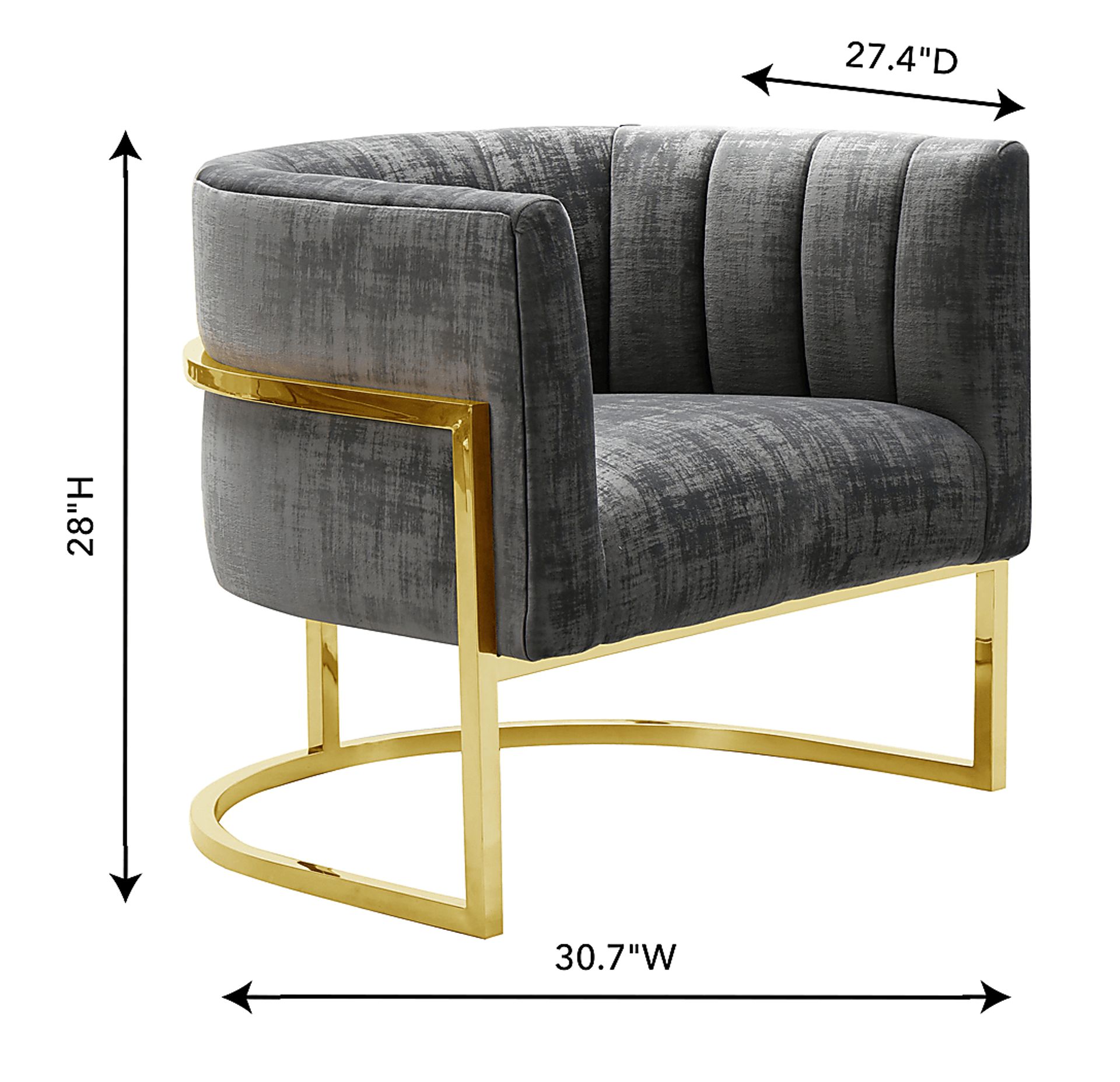 Maggie Lane I Gray Accent Chair - Image 7