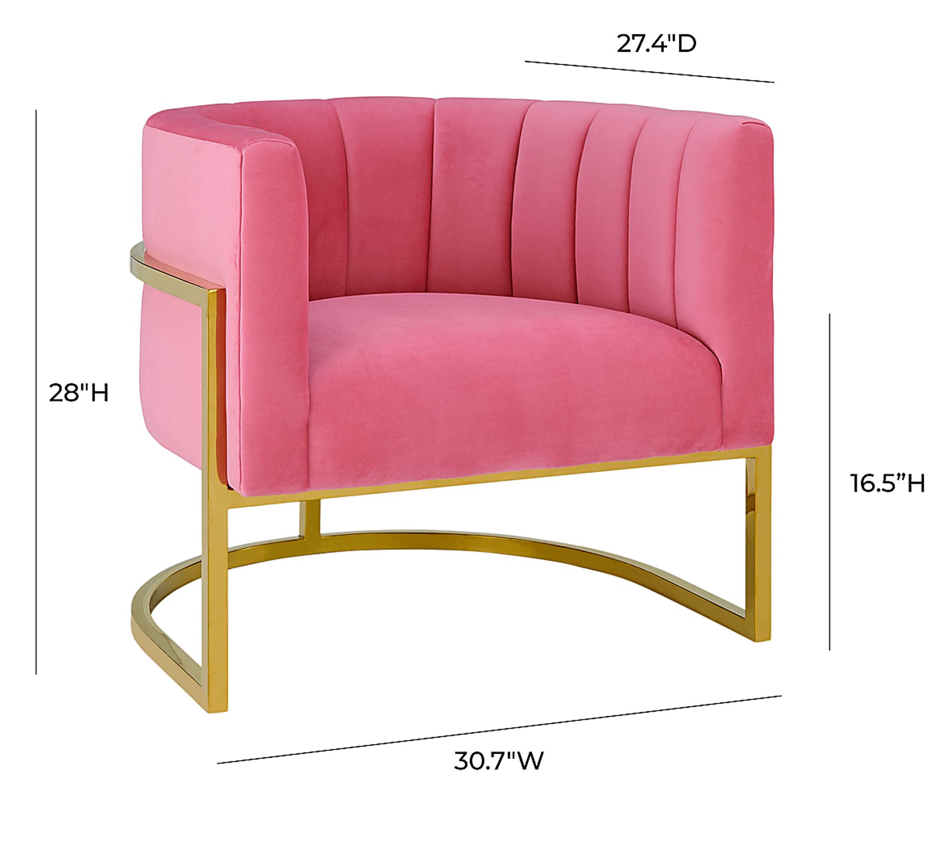Maggie Lane I Pink Rose Accent Chair - Image 6