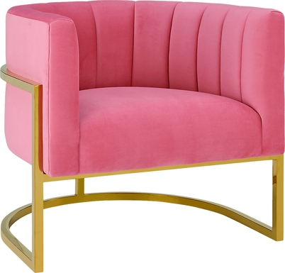 Maggie Lane I Pink Rose Accent Chair