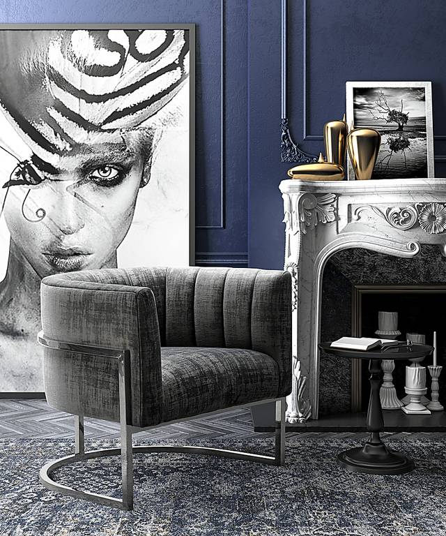 Maggie Lane II Gray Accent Chair - Thumbnail - Image 5