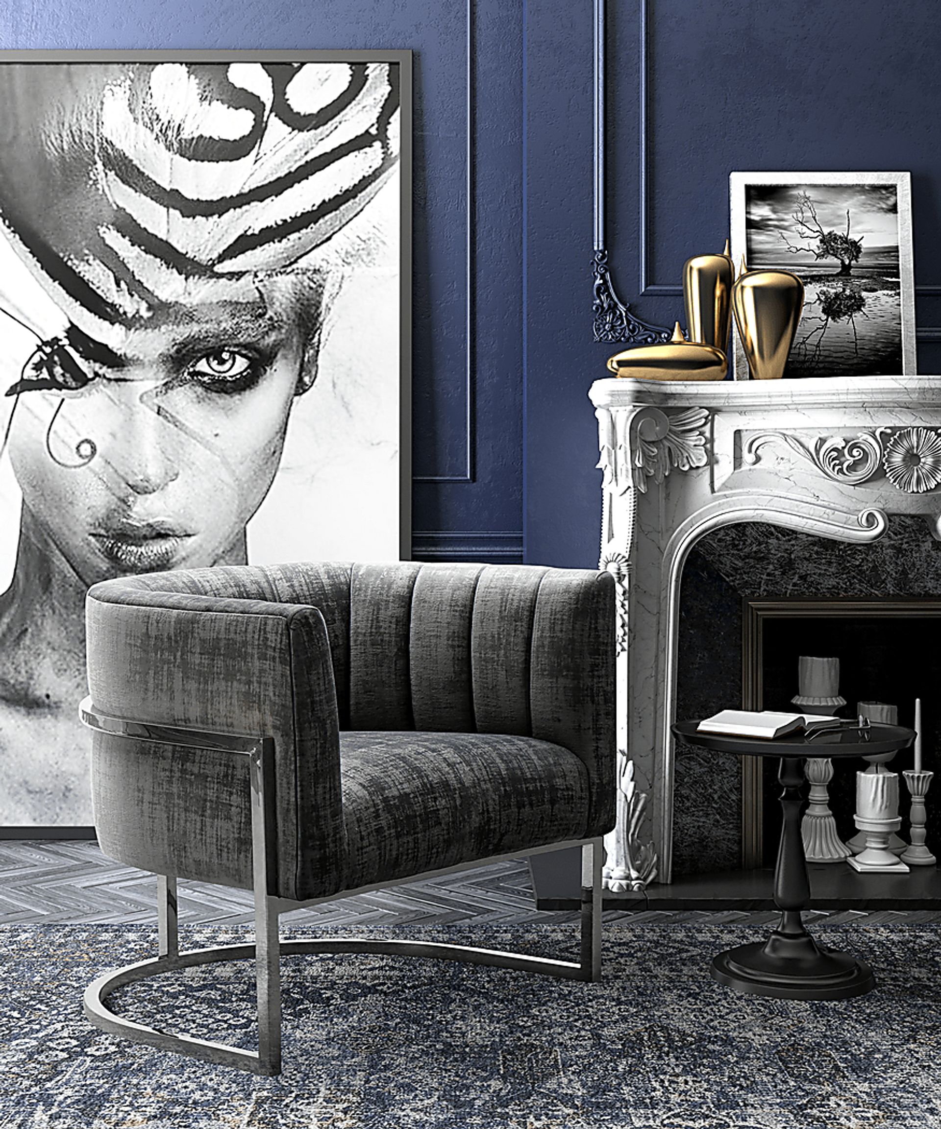 Maggie Lane II Gray Accent Chair - Image 5