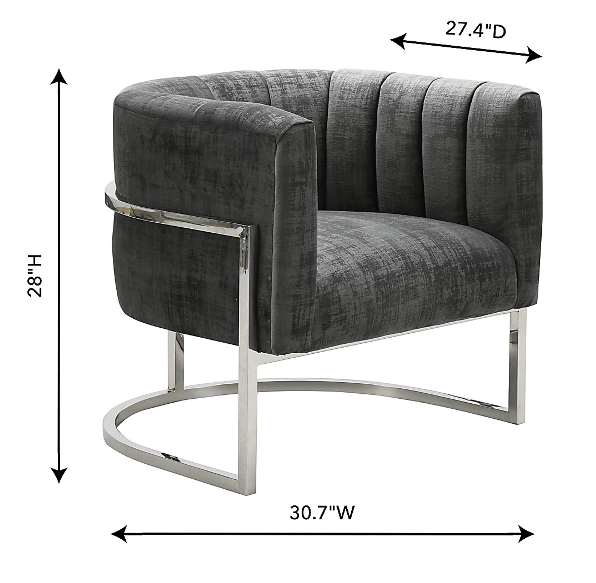Maggie Lane II Gray Accent Chair - Image 6