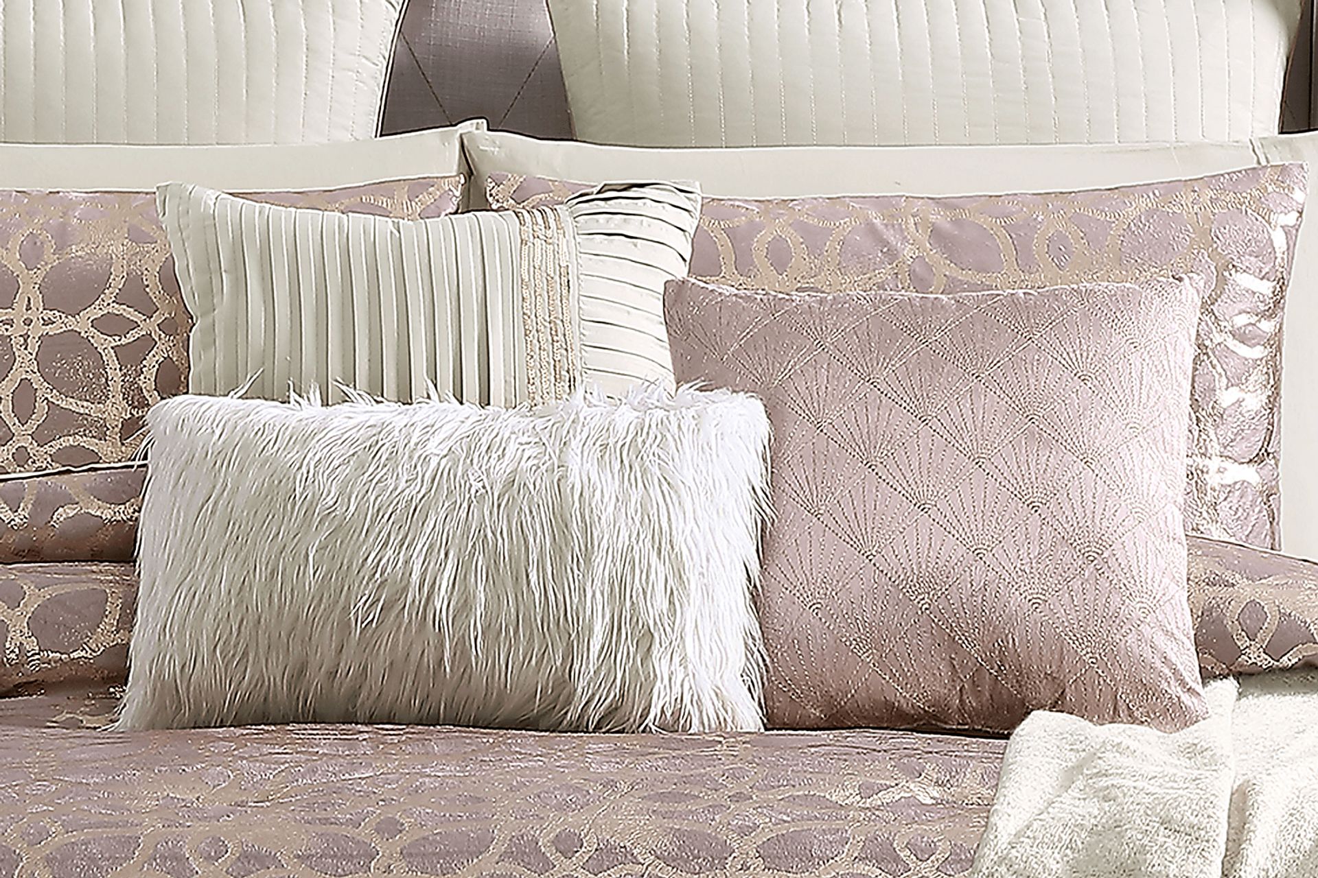 Maggiora Blush 10 Pc King Comforter Set - Image 2