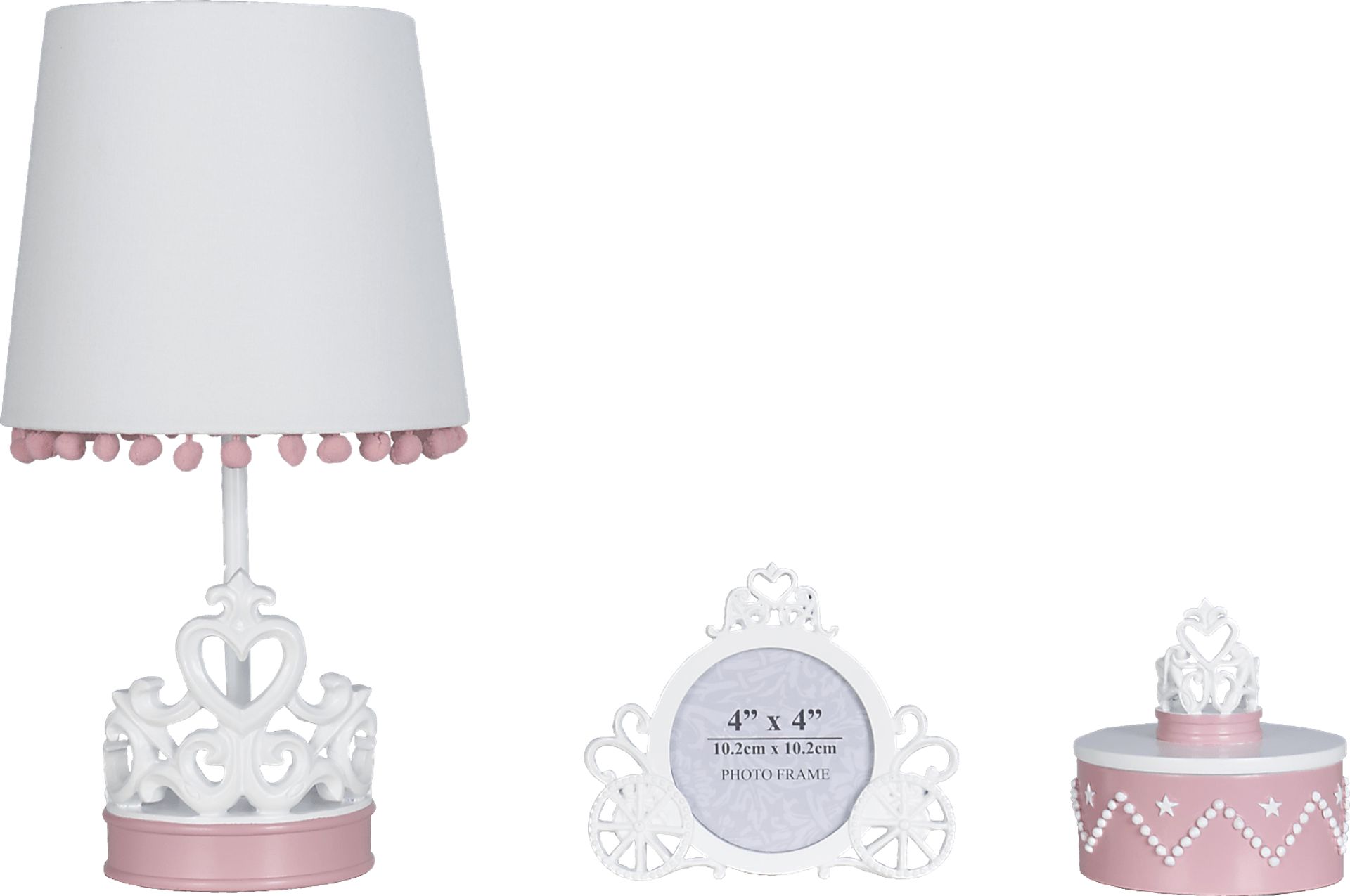 Kids Magical Crown White 3 Pc Lamp Set - Image 1
