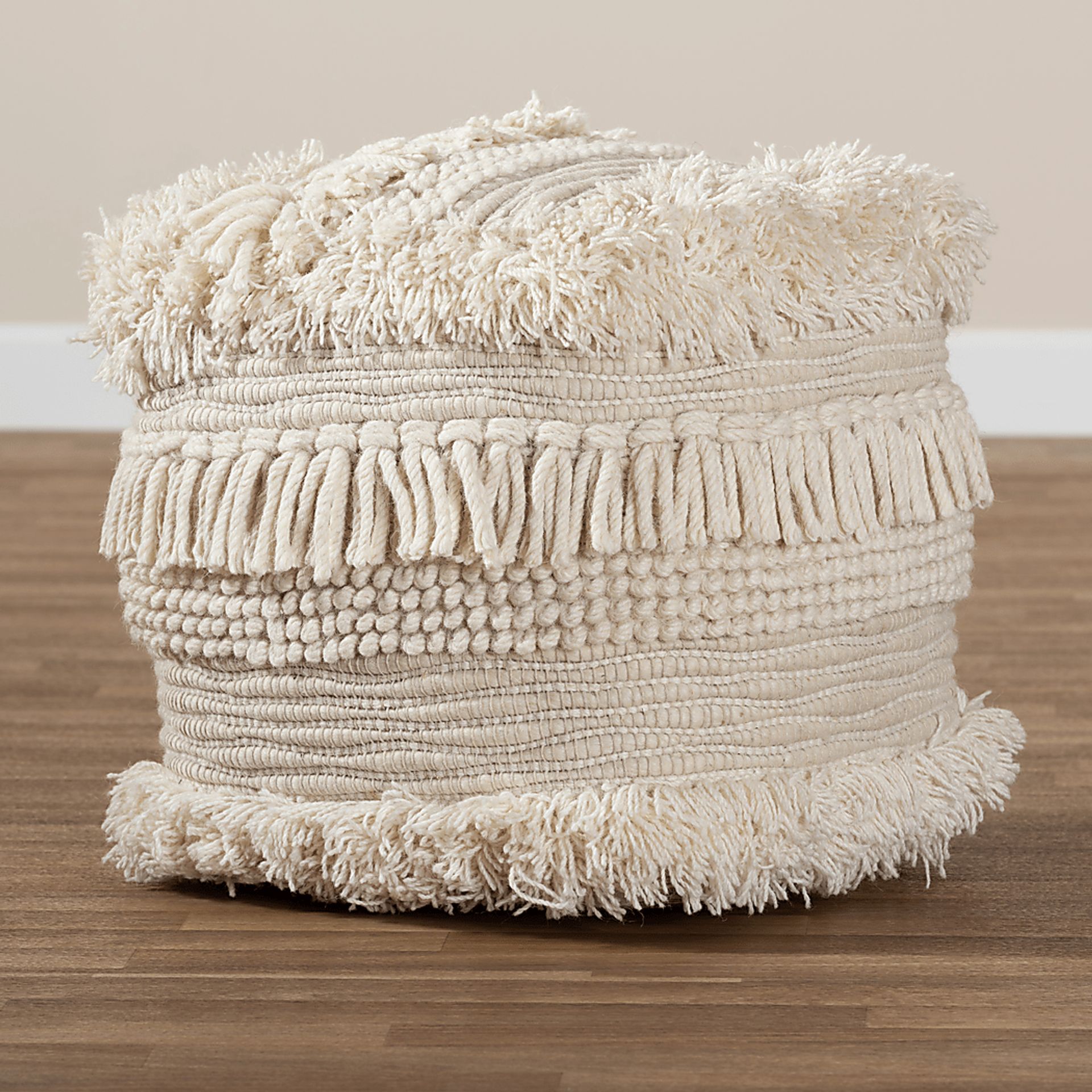 Magill Court Beige Pouf - Image 5