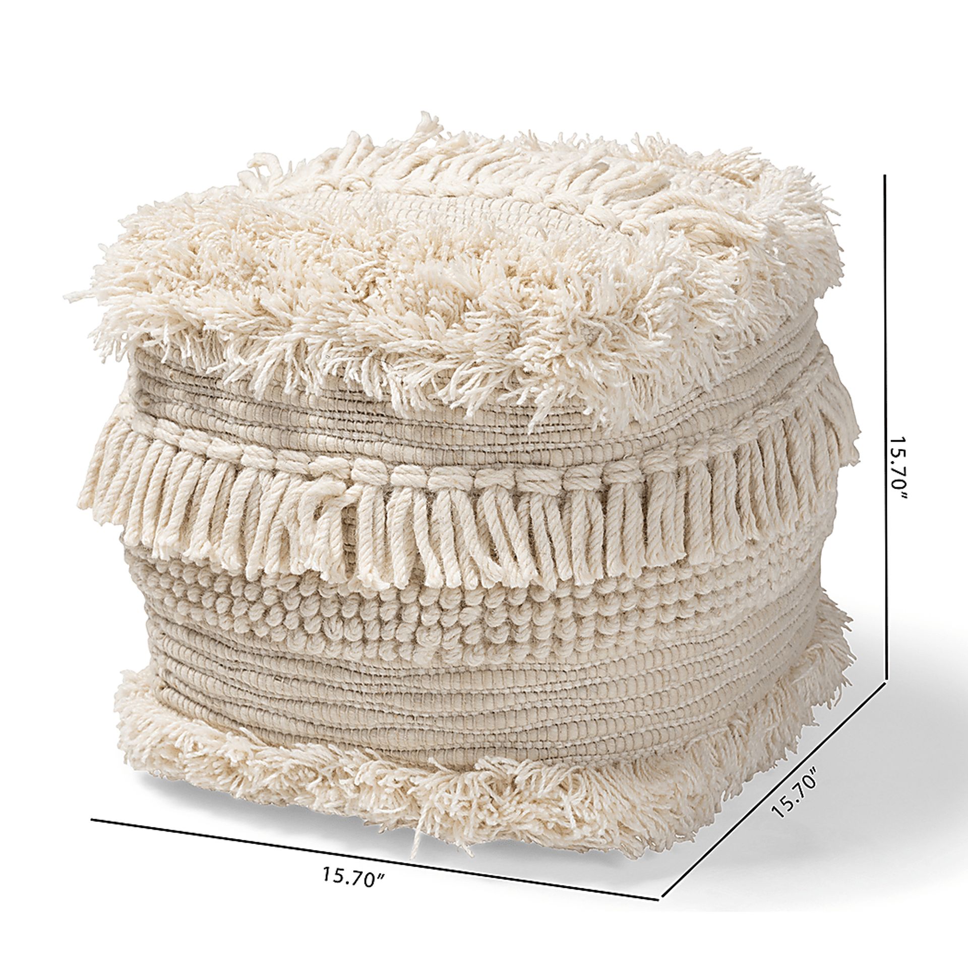Magill Court Beige Pouf - Image 6