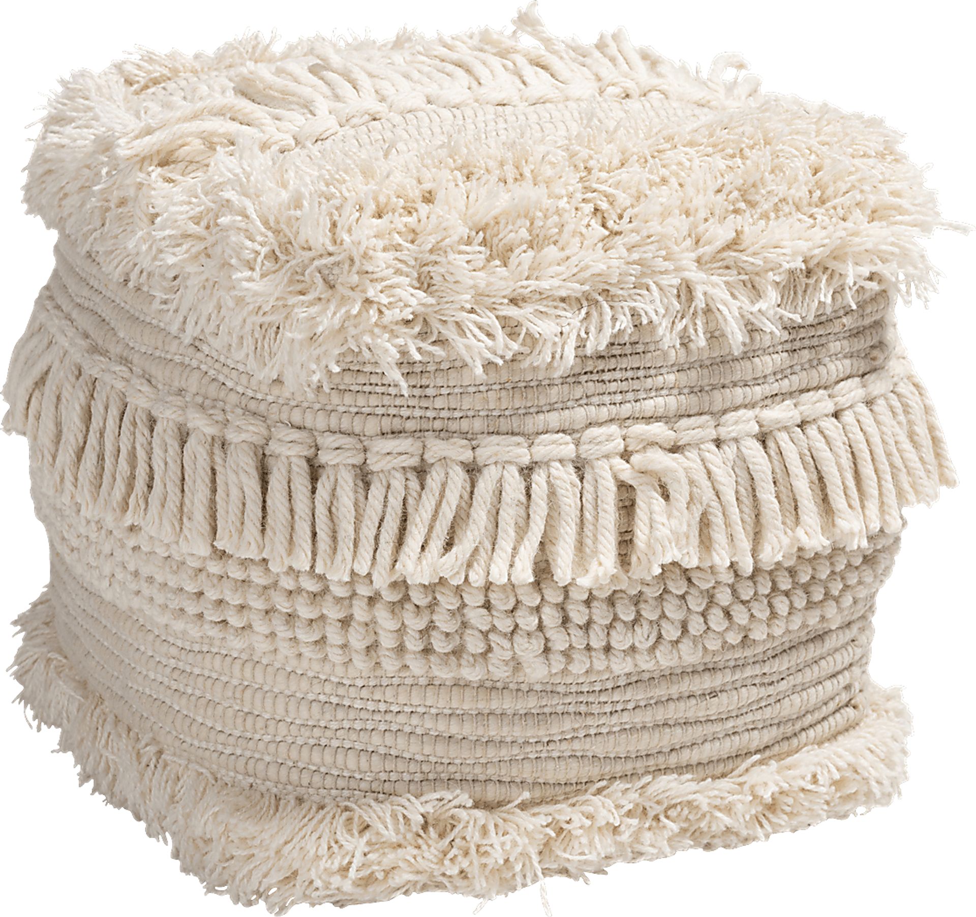 Magill Court Beige Pouf - Image 1