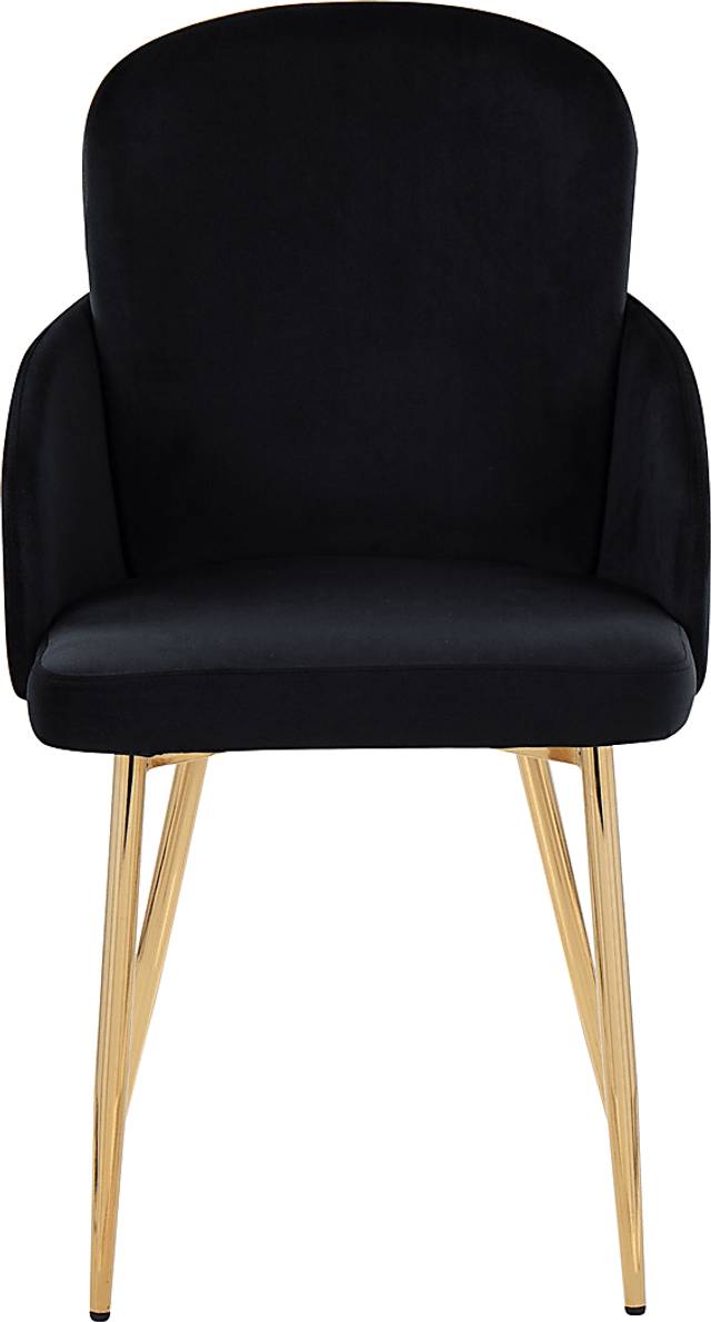 Maglista I Black Velvet Dining Chair Set of 2 - Thumbnail - Image 3