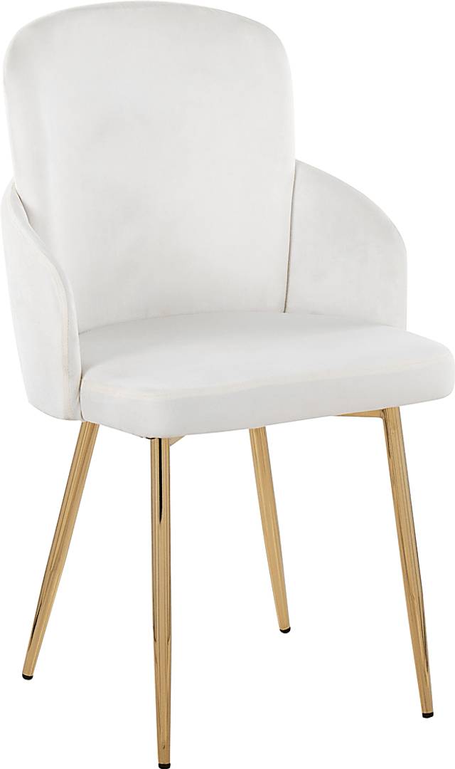 Maglista I Cream Velvet Dining Chair Set of 2 - Thumbnail - Image 2