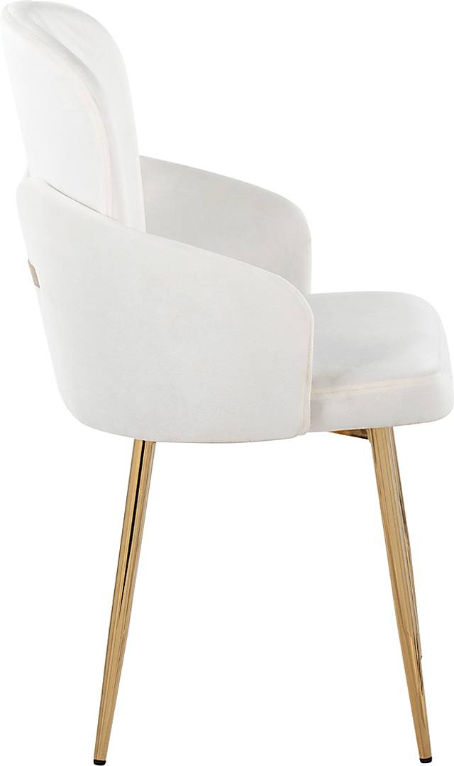 Maglista I Cream Velvet Dining Chair Set of 2 - Thumbnail - Image 3