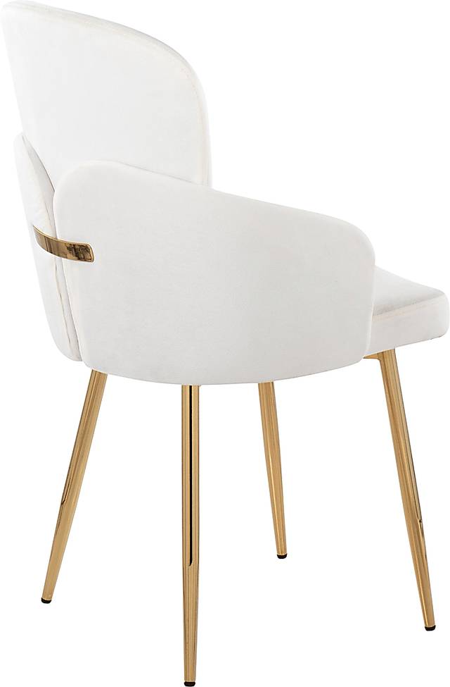 Maglista I Cream Velvet Dining Chair Set of 2 - Thumbnail - Image 4