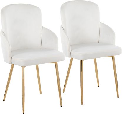 Maglista I Cream Velvet Dining Chair Set of 2