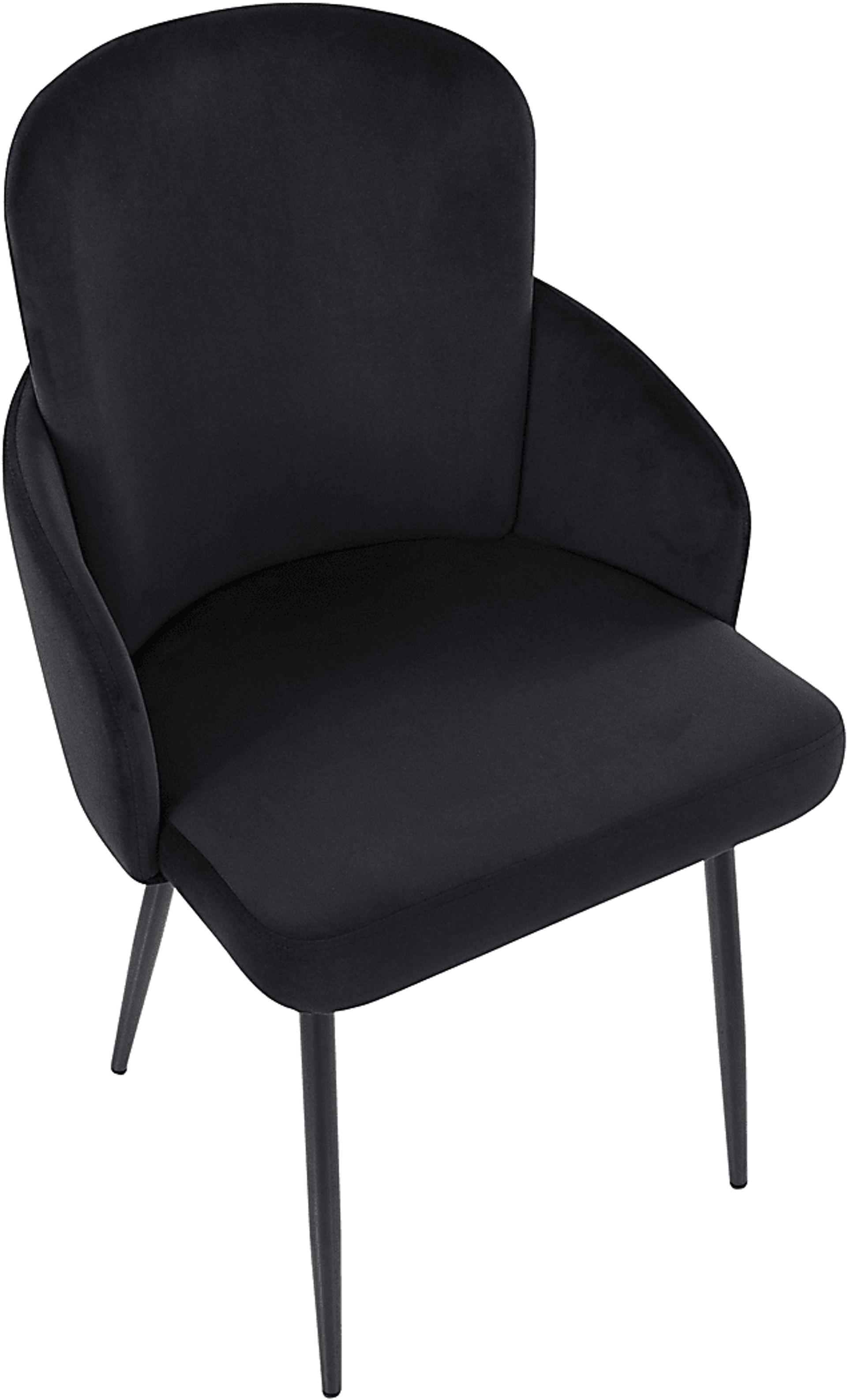 Maglista II Black Velvet Dining Chair Set of 2 - Image 5