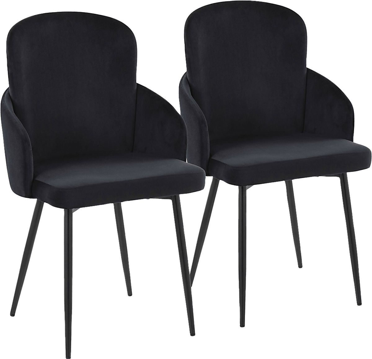 Maglista II Black Velvet Plush Arm Chair Rooms to Go